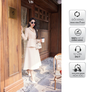 Set vest nữ VANANHSCARLET một hàng cúc S031F22