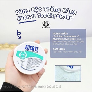 BỘT VÀ KEM ĐÁNH RĂNG EUCRYL Trắng Răng