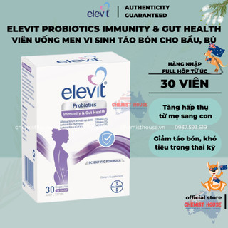[Hàng Chuẩn ÚC] Elevit Probiotics For Pregnancy and Breastfeeding - Viên uống men vi sinh cho Mẹ bầu táo bón 30 viên