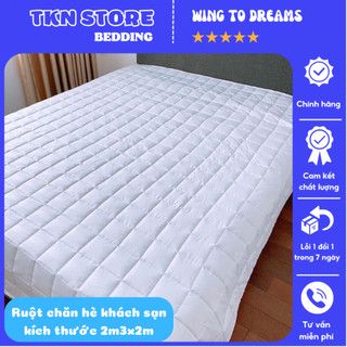 Ruột Chăn Hè Smart Defense Nhật Bản bông trắng kháng khuẩn chuyên dùng cho khách sạn , Ruột mền hè kích thước 2m3x2m