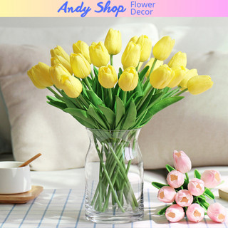 COMBO 10 BÔNG Hoa tulip, hoa để bàn trang trí, phụ kiện trang trí, decor phòng - Andy Shop