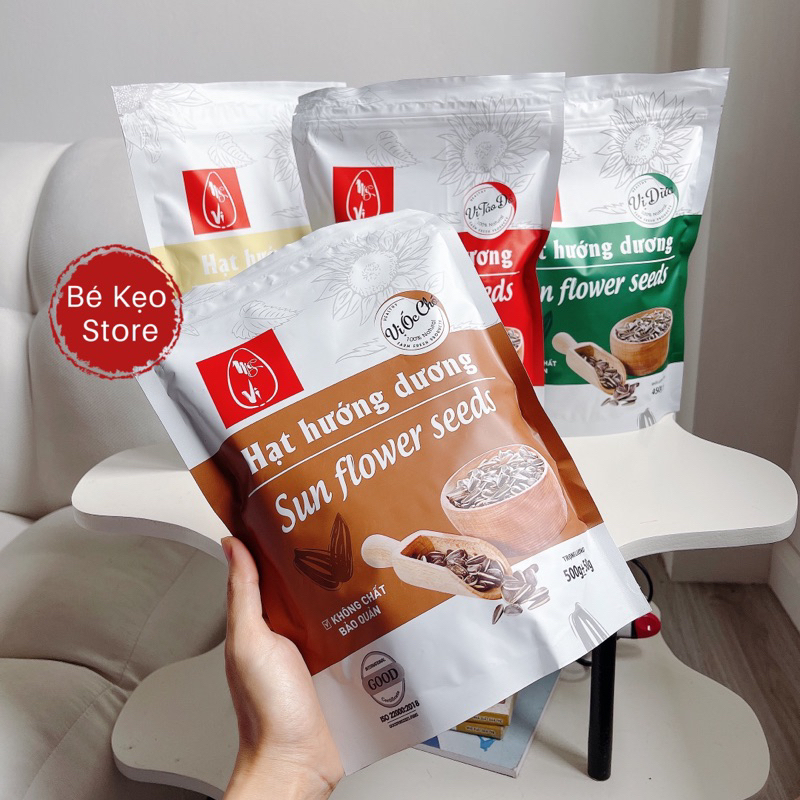 Hướng Dương Tẩm Vị Sữa Dừa, Táo, Óc Chó, Caramen Loại 1 Hạt To, Không Lép Gói 430g