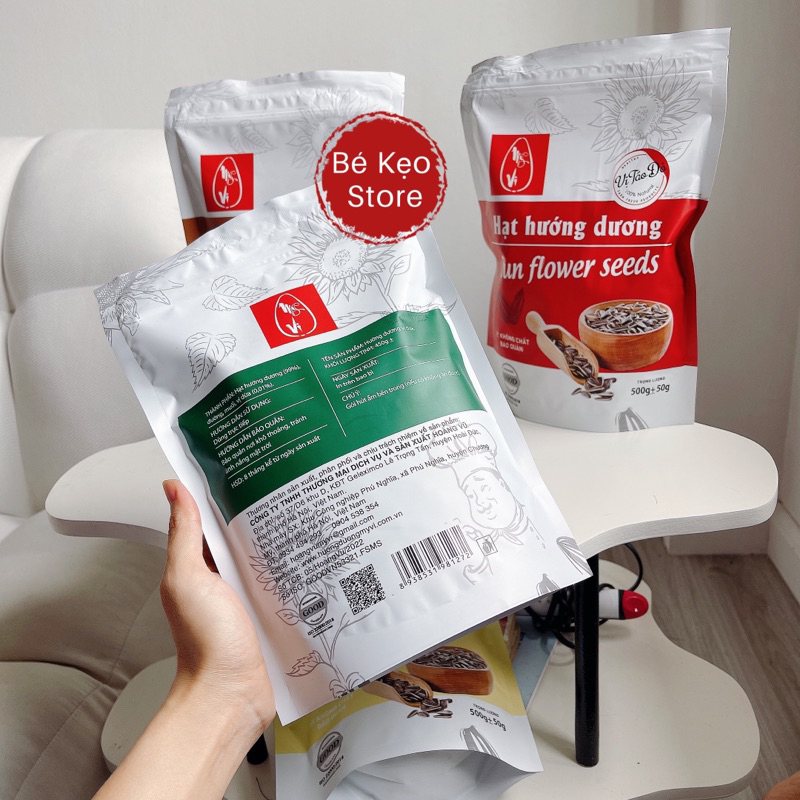 Hướng Dương Tẩm Vị Sữa Dừa, Táo, Óc Chó, Caramen Loại 1 Hạt To, Không Lép Gói 430g