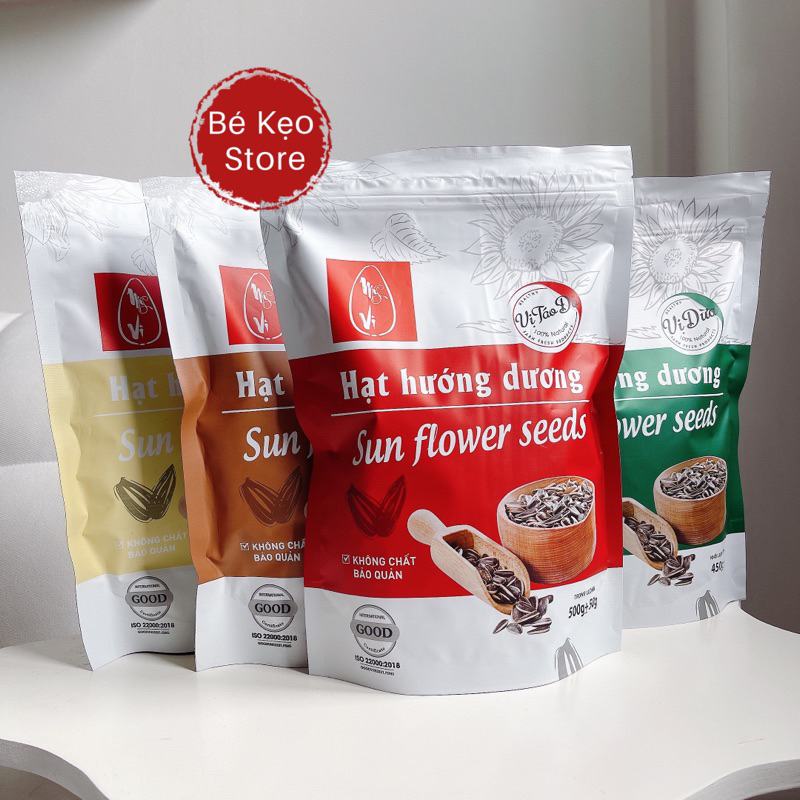 Hướng Dương Tẩm Vị Sữa Dừa, Táo, Óc Chó, Caramen Loại 1 Hạt To, Không Lép Gói 430g