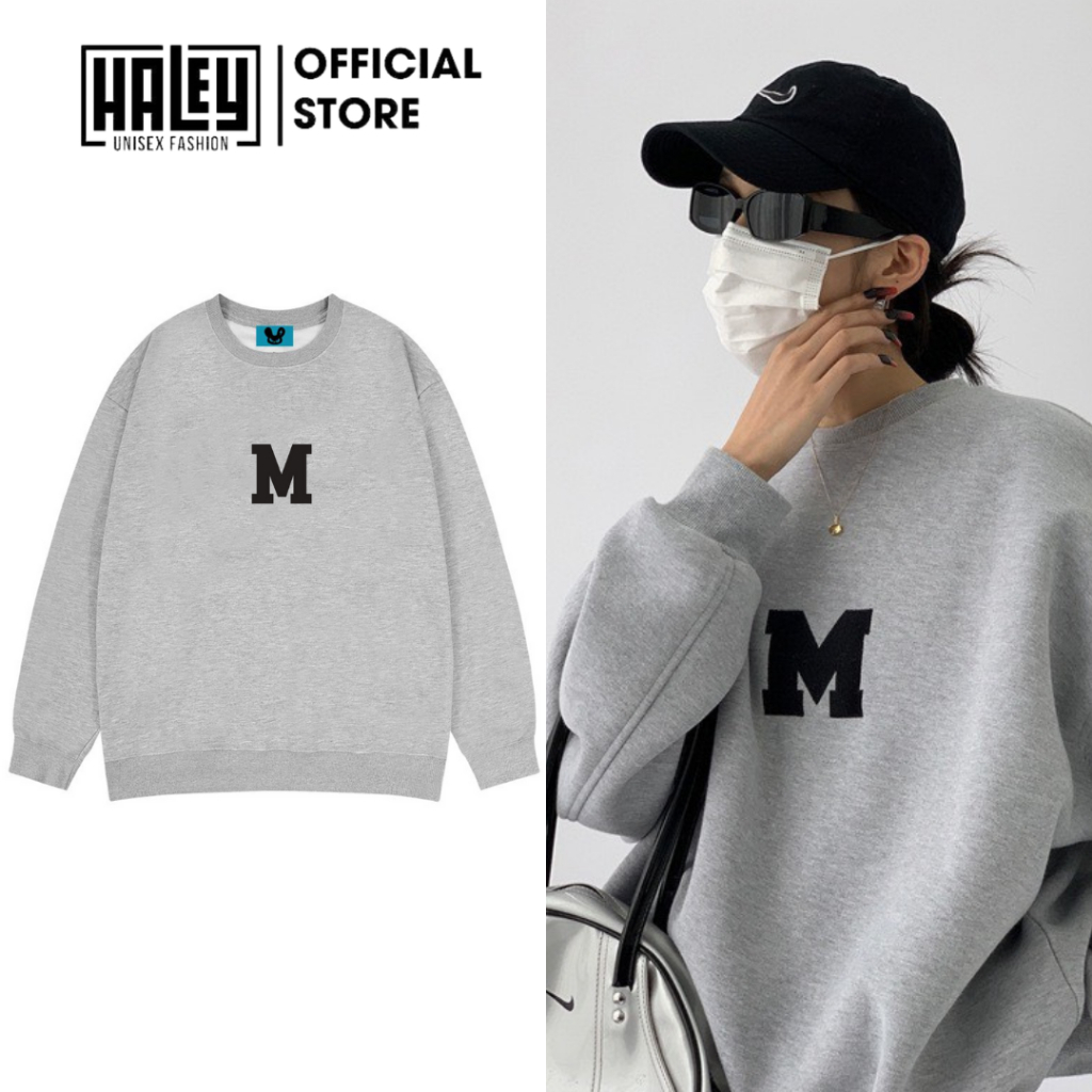 Áo Sweater HALEY mã HS14 Nam Nữ Unisex Cá Tính Streetstyle Năng Động Dài Tay Phong cách Hàn Quốc