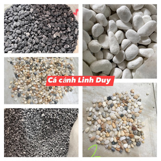 SỎI TỰ NHIÊN TRANG TRÍ HỒ CÁ , SỎI NHIỀU MÀU TRẢI NỀN BỂ CÁ ( TÚI 1KG)