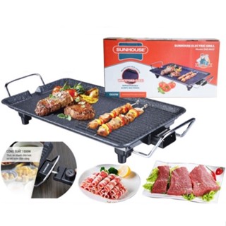 Bếp nướng điện Sunhouse không khó SHD4607 công suất 1500w 6 mức nhiệt, mặt tráng men chống dính, bảo hành 12 tháng