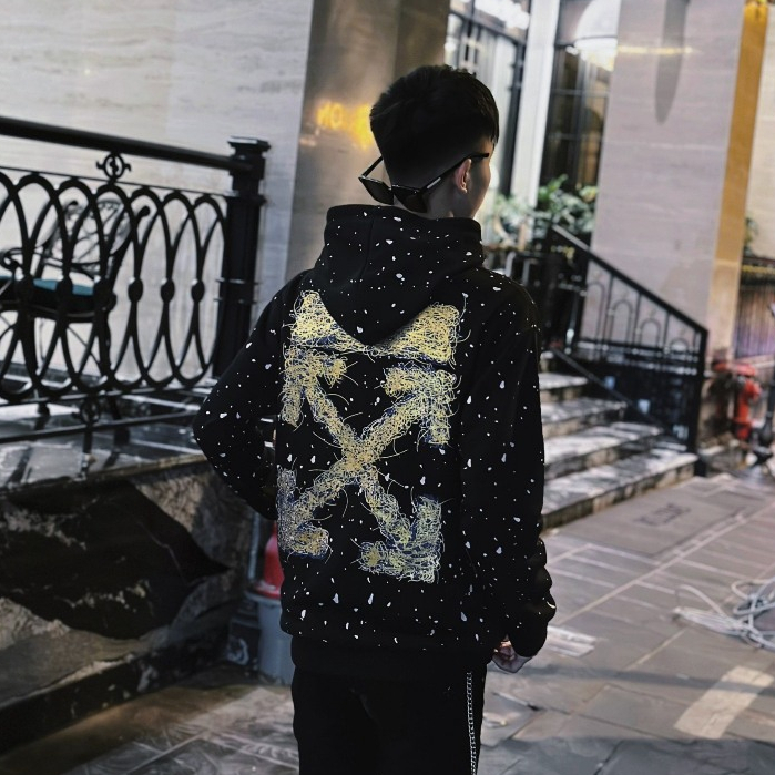Áo Hoodie OFF White Mũ Trùm 2 Lớp Form Rộng Unisex Chất Nỉ Cotton cực hot trend