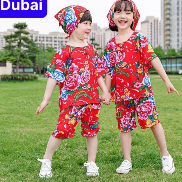 ĐỒ BỘ CHÚC TẾT CON CÔNG THUN LẠNH CHO BÉ TRAI , BÉ GÁI - DUBAI FASHION