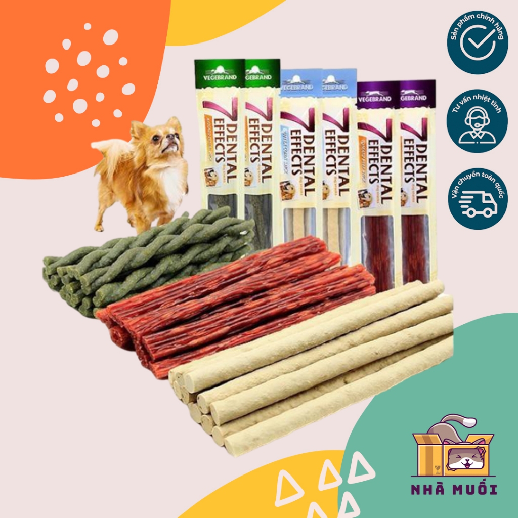 Xương gặm sạch răng cho chó hiệu 7 Dental Effect 15g