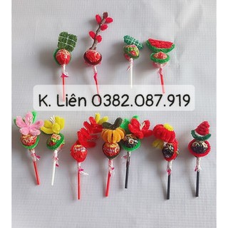 Combo set hoa kẹo mút Tết.