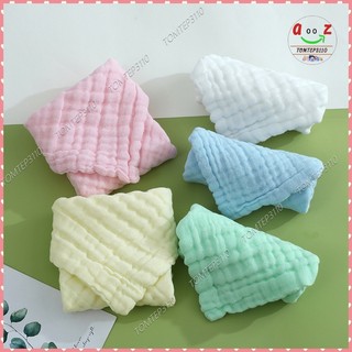 Set 5 Khăn Sữa Xô Nhăn 6 Lớp Màu Trơn Rửa Mặt Cho Bé Và Cả Gia Đình Đựng Túi Zip
