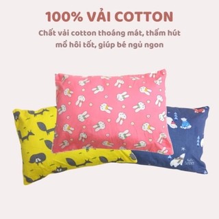 combo 2 gối trẻ em muji 100% VẢI COTTON THOÁNG MÁT (Nhiều mẫu)