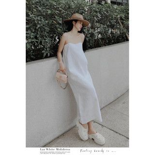 ĐẦM LINEN TRẮNG 2 DÂY FORM XUÔNG CHẤT ĐẸP CÓ LÓT DÀY DẶN ĐỦ SIZE CÓ TÚI 2 BÊN HÔNG