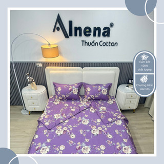  Bộ Chăn Ga Gối 100% Cotton Alnena Mỏng Mịn Mềm Mại Màu Sắc Tươi Sáng Dùng Cho Bốn Mù
