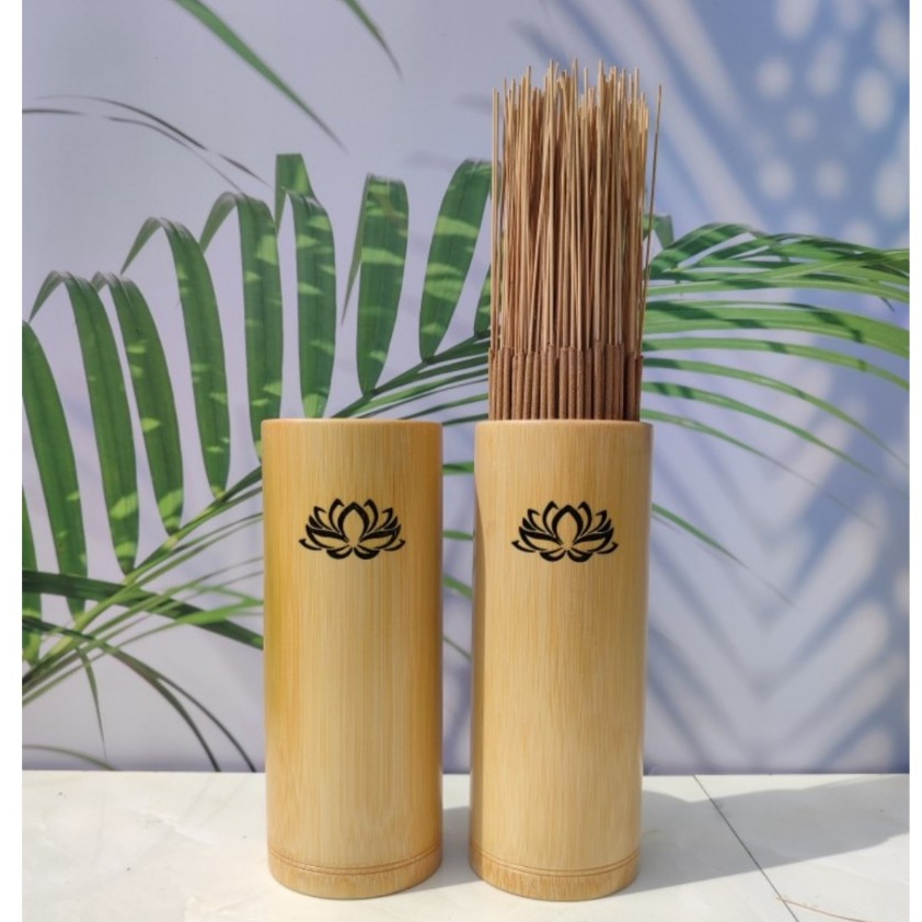 ống đựng nhang bằng tre, đựng nhang tiện gọn trang trí bàn thờ