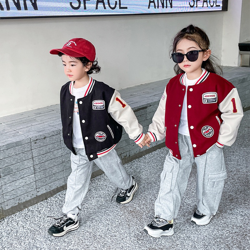 Sẵn Áo Khoác Bóng Chày In Chữ Phong Cách Mới 2023 Cho Bé Trai Và Gái