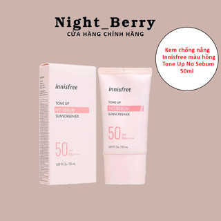 Kem chống nắng Innisfree màu hồng Tone Up No Sebum – Kiềm dầu và nâng tone