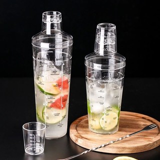 Bình lắc shaker nhựa vạch đậm cao cấp - dụng cụ pha chế