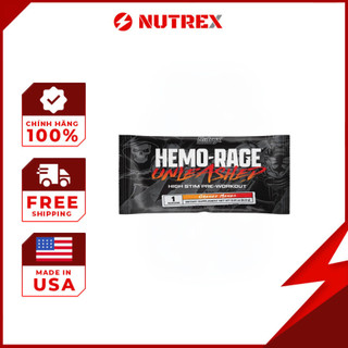 Hỗ Trợ Tăng Sức Bền, Tập Trung, Tỉnh Táo Sample Nutrex Hemo Rage Pre Workout 6gram
