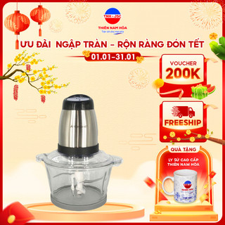 Máy xay thịt, cá, tỏi, ớt đa năng apechome aph-501a cối thủy tinh cao cấp - bảo hành chính hãng 12 tháng