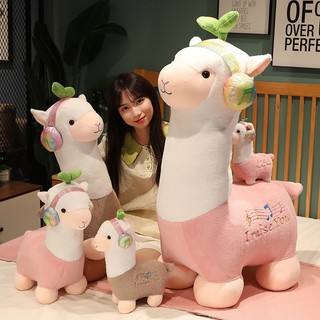  Thú bông lạc đà Alpaca đeo tai nghe headphone sành điệu siêu cute  25cm--->50cm  hàng xịn cao cấp loại 1 