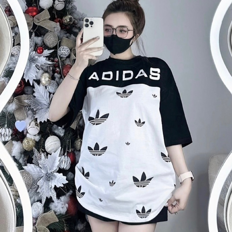 Áo Thun Áo Phông Adidas Phối Form Rộng 40-70kg Nam Nữ Mặc Đẹp