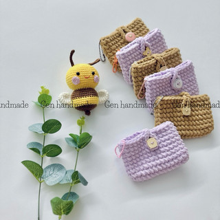 [Hang san] Túi len đựng thẻ atm / túi đựng tiền lẻ handmade Gen xyz