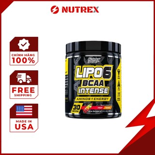 Thực Phẩm Hỗ Trợ Phục Hồi Cơ Bắp, Tăng Cơ, Giảm Mỡ Nutrex Lipo 6 Bcaa Intense 30 Lần Dùng