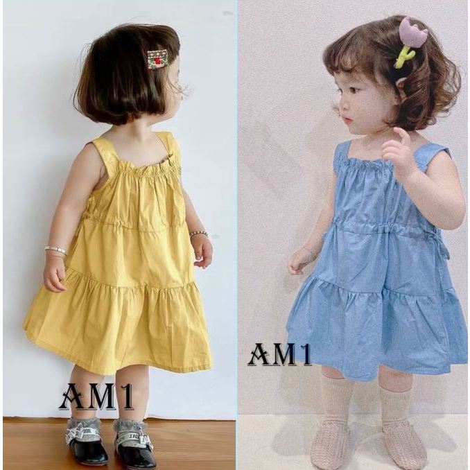 Váy cho bé gái hai dây QATE917 TB417 - đầm bé gái QATE958