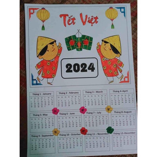 Lịch Tết tô màu