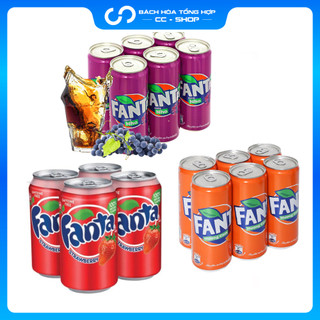  Lốc 12 Lon Nước Ngọt Hương Phúc Bồn Tử Fanta  355ml  