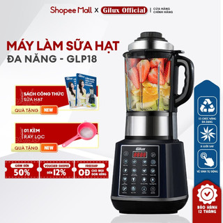 (Tặng sách) Máy làm sữa hạt Gilux - 15 chức năng xay nấu đa dạng - Công suất lớn - Dung tích 1.75l - BH 1 năm