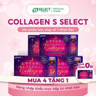  Combo 4 Hộp Nước uống làm đẹp da S Select Collagen Drink Nhật Bản (40 lọ)