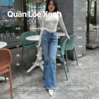 FLARE JEANS - Quần jeans loe nữ cạp thấp basic by whattowear