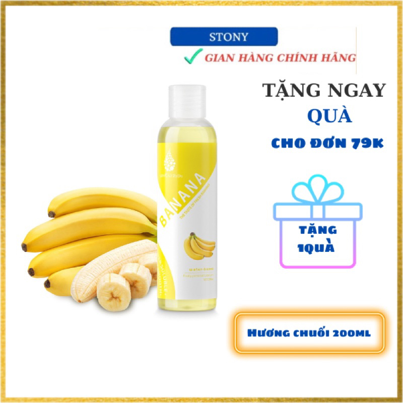 Gel bôi trơn hương chuối 200ml gốc nước an toàn