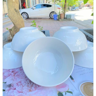 Bát tô sứ trắng, bát ô tô, đựng canh, phở (15cm và 18cm) dày dặn, men sáng cao cấp