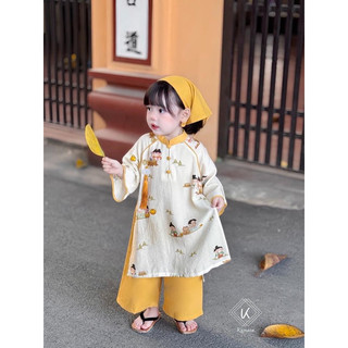 Cách tân / Áo dài lụa tuyết bé gái