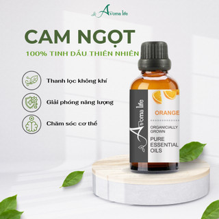 Tinh Dầu Thiên Nhiên AROMA LIFE Cam Ngọt Orange Essential Oil Tạo Mùi Xông Phòng Chính Hãng