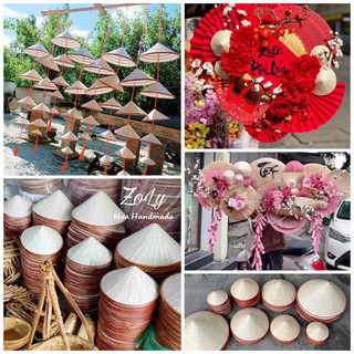 Nón lá mini trang trí decor Tết