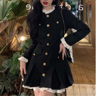 Váy dạ tweed tiểu thư viền bèo retro SUGARGALZ - Croptopshouse SGGz