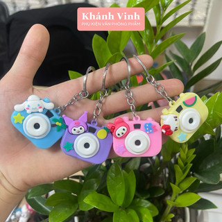 Móc khoá máy ảnh nhân vật hoạt hình kuromi - ảnh thật shop chụp