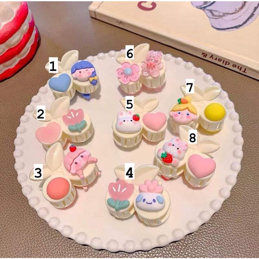 Kẹp gắp mái hoạt hình đính charm cute