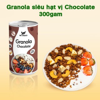 Ngũ cốc Granola Vị socola (300gr) siêu hạt – Granola ăn kiêng mix hạt, trái cây sấy khô, sữa chua sấy khô