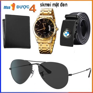 [COMBO 4 MÓN] Đồng hồ nam Sandas tặng ví da ,kính mắt thời trang chống UV 400 Dây lưng