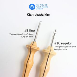 Kim Thêu Nổi Thêu Len Đặc Biệt, Oxford Punch Needle #10 Regular Dùng Len Cỡ Lớn Dành Cho Người Mới Bắt Đầu