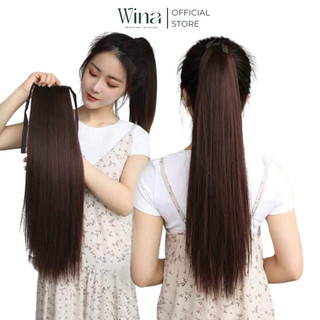 Tóc cột thẳng sợi tơ cao cấp W-4 Wina 38cm - 48cm