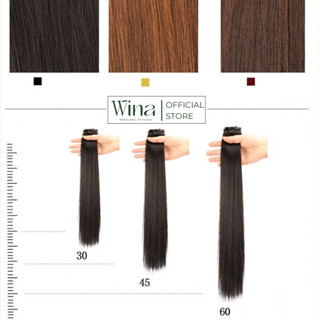 Tóc Kẹp 1 Phím 1 Kẹp Bằng Tóc Thật Ngang 3cm 60cm TKN-017 | Tóc Giả Wina