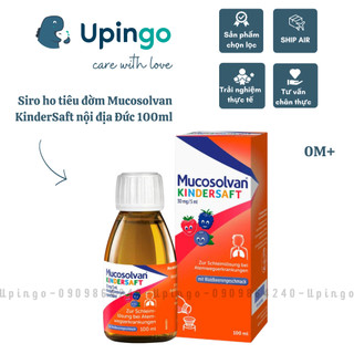 Siro ho long đờm Mucosolvan Kindersaft 100ml nội địa Đức cho bé 0M+