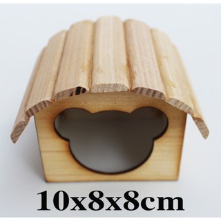 Nhà ngủ gỗ Mickey mini cho chuột hamster và thú nhỏ